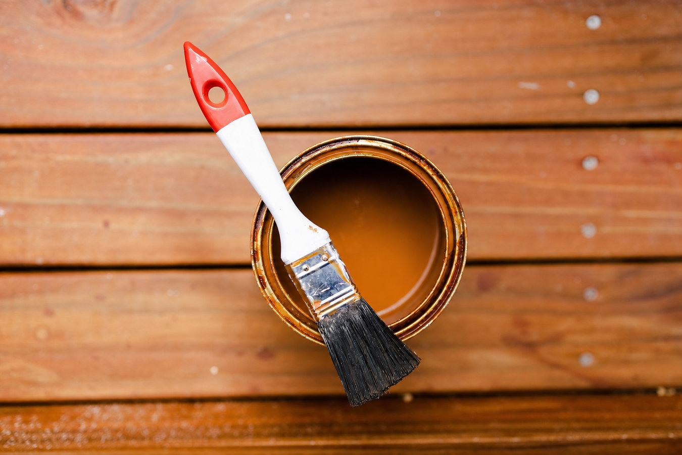 Deck staining and sealing