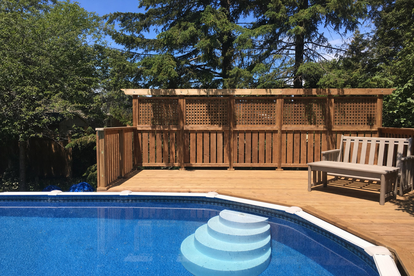 Pool deck construction
